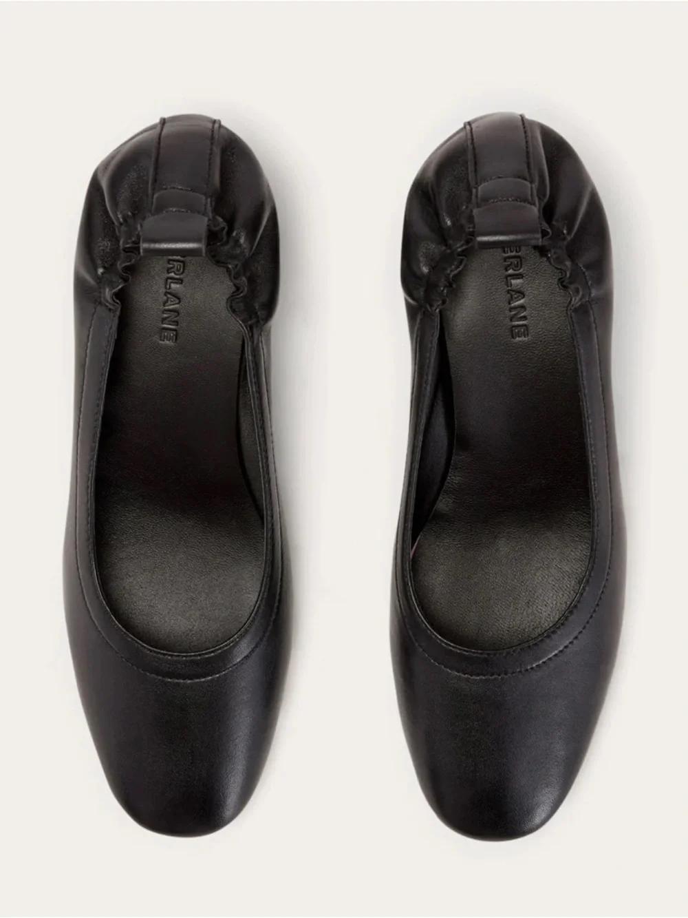 Everlane The Day Heel Black Leather Shoes Size 7.5 Minimal Classic NWOB Chic - Picture 2 of 9